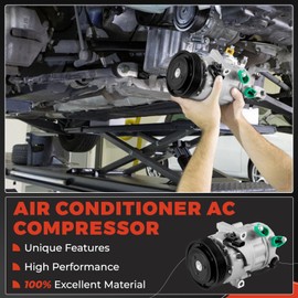 Air Conditioner AC Compressor with Clutch Compatible with Hyundai Elantra 2014-2016 1.8L,for Forte 2014-2015 1.8L/2.0L,Replace Part# 197383, 198383, 97701A5800, 97701F2800