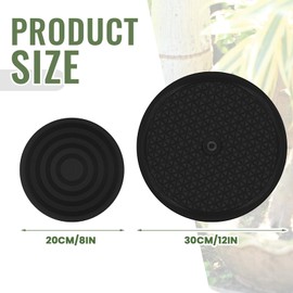 Reallnaive 2 Pcs 12 Inch and 8 Inch Lazy Susan Turntable Heavy Duty Rotating Swivel Stand with Stainless Steel Ball Bearings 360-degree Rotation Turntable for Monitor TV Potted Plants Bonsai Tree