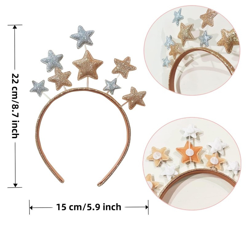 Christmas Headband Hairband Cute Star Hair Band Xmas Hair Hoop