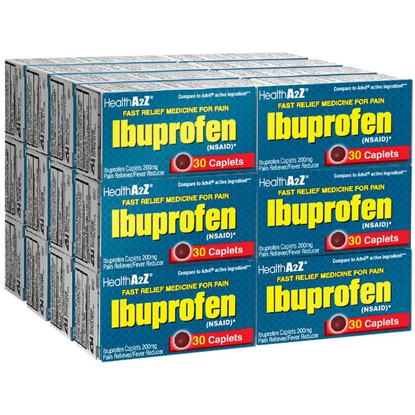 HealthA2Z Ibuprofen Tablets 200mg, 24 Packs of 30 Tablets(720 Tablets Total), Value Package