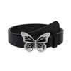 Coubeau Wide Women's Belt - Fashionable Rhinestone Butterfly Buckle Hole