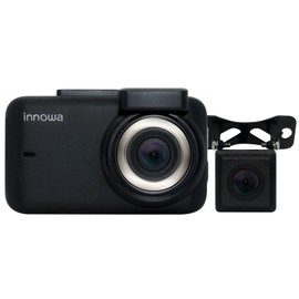 innowa Journey Plus S Drive Recorder, Front and Rear Dual Camera, Full HD, Wi-Fi, GPS, 160° Wide Angle, Constant/Impact Recording, Parking Surveillance, Includes 32 GB SD Card