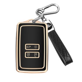 FT FUNTOR Golden Edge Black and White Key Holder, 1 black
