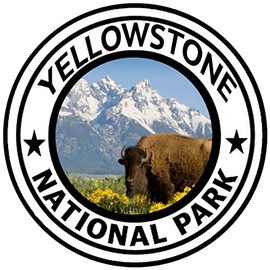 Rogue River Tactical Yellowstone National Park Sticker 5" Round Car Auto Decal