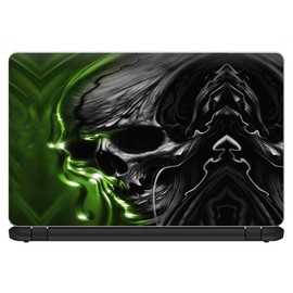 13 inch Universal Laptop Notebook Skin Vinyl Sticker Cover Decal Fits 13 Inch HP Lenovo Apple Mac Dell Compaq Acer - Dark Skull
