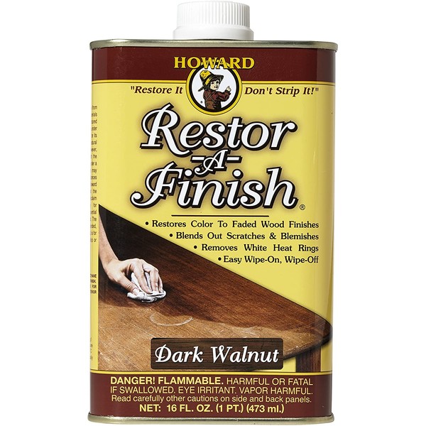 Howard Products RF6016 Restor-A-Finish, 16 oz, Dark Walnut