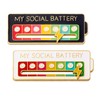 2 Sliding Mood Changer Pins, Fun Social Mood Pins, Interactive