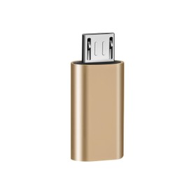 Dynamode USB Type-C Female to MicroUSB Male Sync Charge Adapter - Sync and Charge Portable Devices - Up to 480Mbps Transfer Speed (Silver)