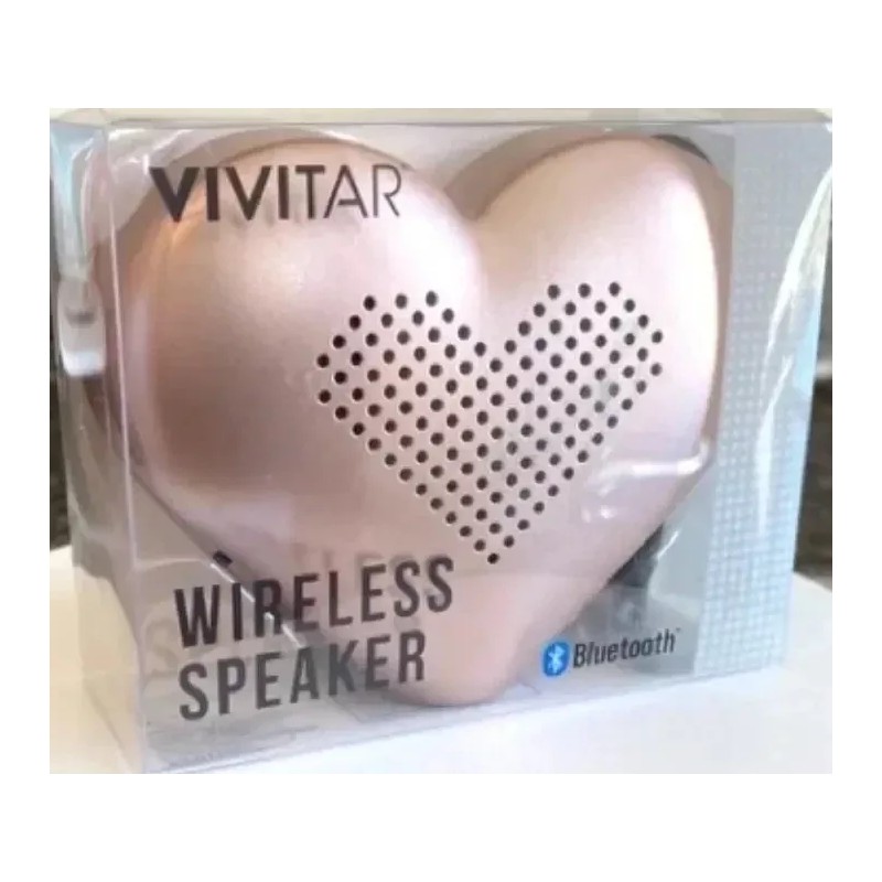 Vivitar Rose Gold Heart Shape Wireless Bluetooth Portable Speaker