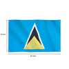 Runesol St Lucia Flag, 91x152cm, 3ft x 5ft, 4 grommets,