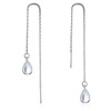 Unbranded 925 Silver Plated Opal Waterdrop Ear Chain Thread Through