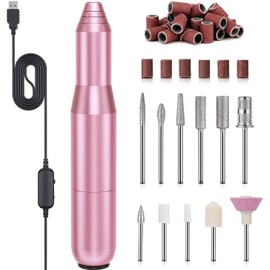 Elektrischer Nagelschleifer, elektrisches Maniküre- und Pediküre-Set, tragbar, Schalldämpfer, professioneller Nagelschleifer mit USB, 25.000 U/min