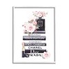 Stupell Industries Pink Roses and Toiletries Fashion Glam Bookstack, Designed
