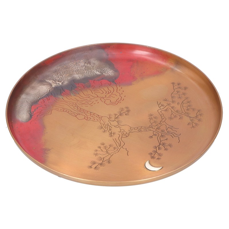 Tea Tray Japanese Hand Made Round Tea Cup Holder Plate