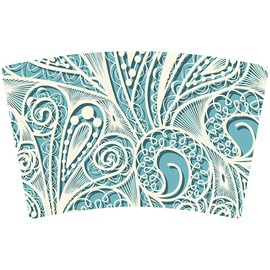 Mugzie 20 Ounce Stainless Steel Cocktail Shaker/Martini Shaker with Wetsuit Cover - Blue & White Lace