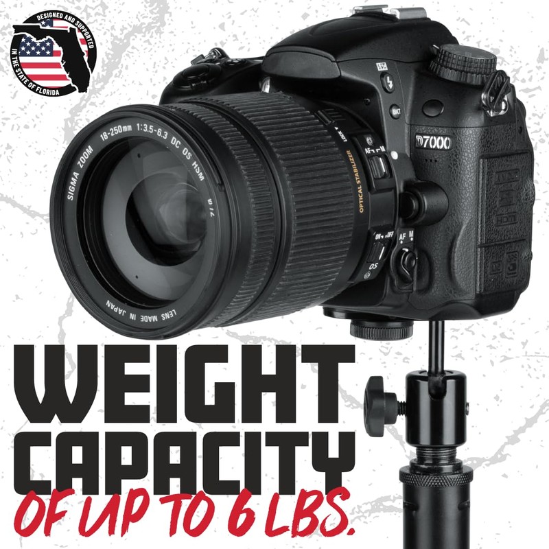 Gator Frameworks Camera Mount Mic Stand Adapter with Ball-and-Socket Head