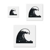 Tsunami Earthquake Wave Surf Monster, quality mylar stencil pack in