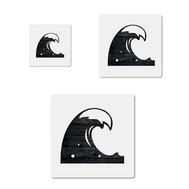 Tsunami Earthquake Wave Surf Monster, quality mylar stencil pack in 3 sizes, reusable for crafts and diy projects CCSTE-20879
