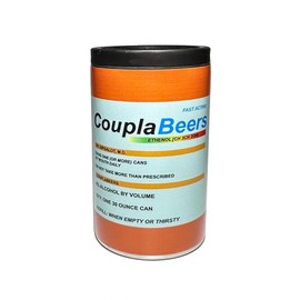 CouplaBeers Couple Of Beers Funny Prescription RX Bottle Gag 12oz Stainless Steel, Vacuum Insulated Can Cooler For Bottles and Cans