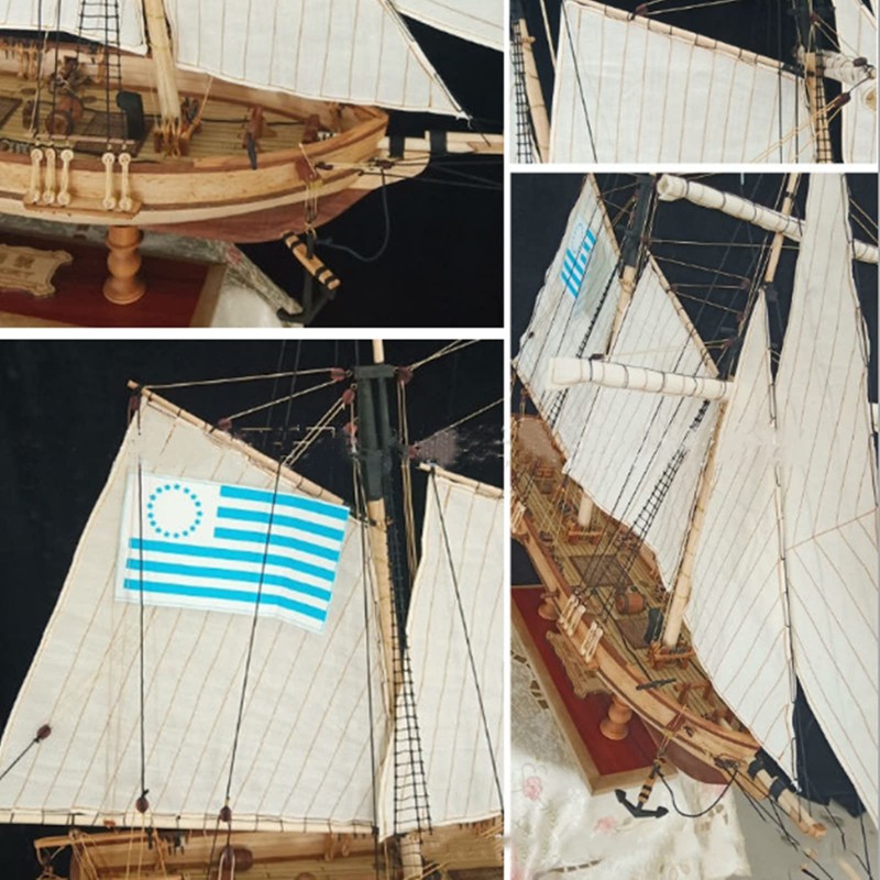 HAPYLY Scale DIY Hobby Wooden Ship Science Equipmen Assembly Model