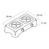 SUECO Double Burner Portable Gas Stove -