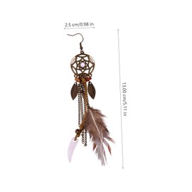 Gatuida 1 Pair Bohemia Style Long Ear Dangle Earrings for Women Elegant Unique and Leaf Shape for Parties and Weddings Charming Accessory Outfit