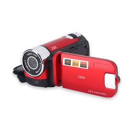Ejoyous Digital Camcorder, 16X Full HD Video Camera, High Definition Video Camera with 270 Degree Rotation Screen, Supports Photography and Video with 2.7 Inch Display for Home Party Camping (Red)