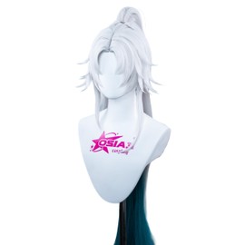 OSIAS Feixiao Wig Long White to Green Gradient Synthetic Heat Resistant Hair