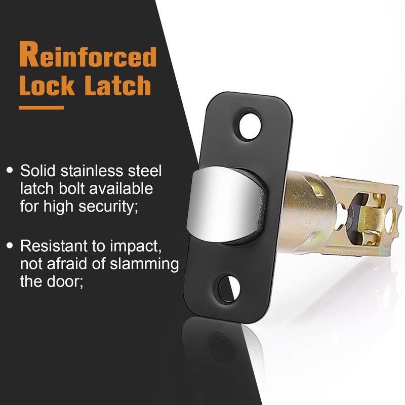 Probrico Privacy Door Knobs Interior Black Matte, 1 Pack Bed