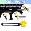 Silicone Cable Ties with Paw Yellow charms for Earphone Phone