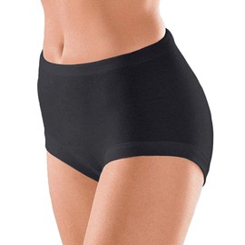 SES Women's Briefs, Waist Briefs, Pack of 5, Made of 100% Cotton - black, size: 54