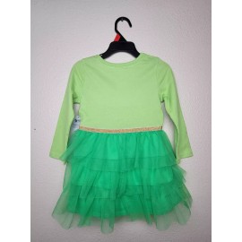 Wonder Nation St. Patrick's Day Wonder Nation Baby Toddler Green Clover Tutu Dress 2T