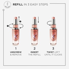 Kérastase Chroma Absolu, High Shine Hair Oil for Damaged Colour-Treated Hair, Lightweight Formula with Lactic Acid, Huile Chroma Éclat, Refill Capsule 75ml