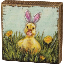 Primitives by Kathy Duckling Ears Home Décor Sign 3.50" x 3.50" x 1"