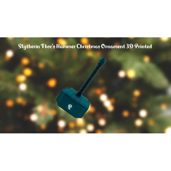 Unbranded Slytherin Thor's Hammer Christmas Ornament 3D Printed