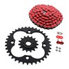 Chain & Black Sprockets fit Honda 400EX TRX400EX 1999-2004 Red