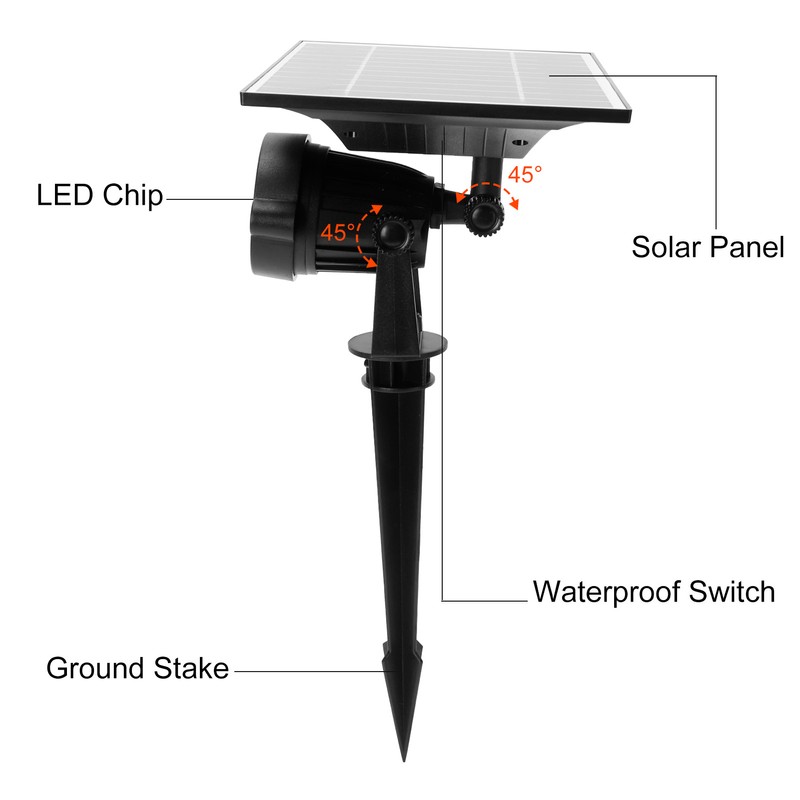10W Lawn Lamp IP65 Solar Power Outdoor Light Garden Courtyard