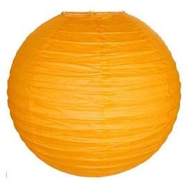 Tmade 12 PCS 6" Orange Paper Lanterns for Birthday Baby Shower Wedding Party Garden Home Decoration