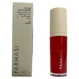Farmasi Tinted Lip Plumper Fiery - Gloss Voluminizador con Color Intenso, Efecto Relleno Instantáneo para Labios Carnosos, Acabado Brillante, Rojo Vib