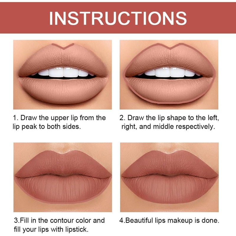 Kaely Kit 2 En 1 De Delineador Y Labial Nude