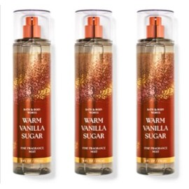 Bath and Body [3 Pack] FINE FRAGRANCE MIST 8 fl oz / 236 mL (Packaging may Vary) (WARM VANILLA SUGAR)