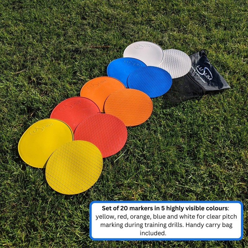Lusum Pack of 10 Flexible Non Slip Flat Round Rubber