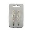 Arranview Jewellery 2 x 6cm hair clips silver plated with