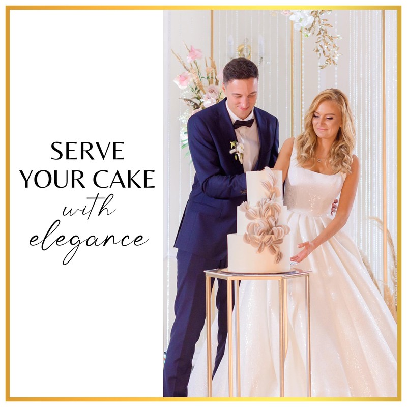 Orblue Wedding Cake Knife and Server Set - Premium, Beautifully