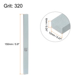 HARFINGTON 3pcs Sharpening Stones 320 Grit 5.9" x 0.47" x 0.24" Rectangle Green Silicon Carbide Knife Whetstone