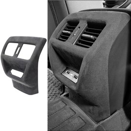ushilife Suede Rear Air Vent Outlet Frame Anti-Kick Panel Cover Compatible with Honda Civic 11th Gen Sedan XL/Hatchback Sport, Sport Hybrid, Sport Touring Hybrid 2021-2025, Rear Air Condition Cover