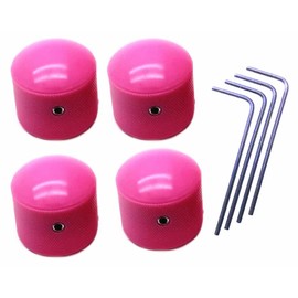 TUOREN Plastic Guitar Control Knob Volume Tone Control Dome Knobs for Electric Guitar Bass 4Pcs (Pink)