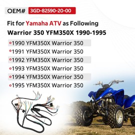 Wire Harness for Yamaha Warrior 350 YFM350 YFM350X 1990 1991 1992 1993 1994 1995 （1 Pcs ） Black