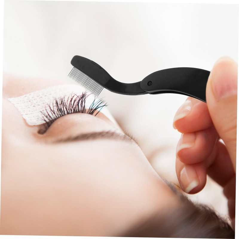 NOLITOY Professional Eyebrow Lash Comb Metal Needle Tooth Women's Makeup