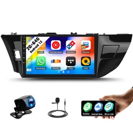 SIXWIN 2G+64G Android 13 Car Stereo for Toyota Corolla/Levin 2014-2017 with Wireless CarPlay Android Auto Mirror Link 10.1 Inch Touchscreen Bluetooth GPS Navigation WiFi FM Backup Camera MIC
